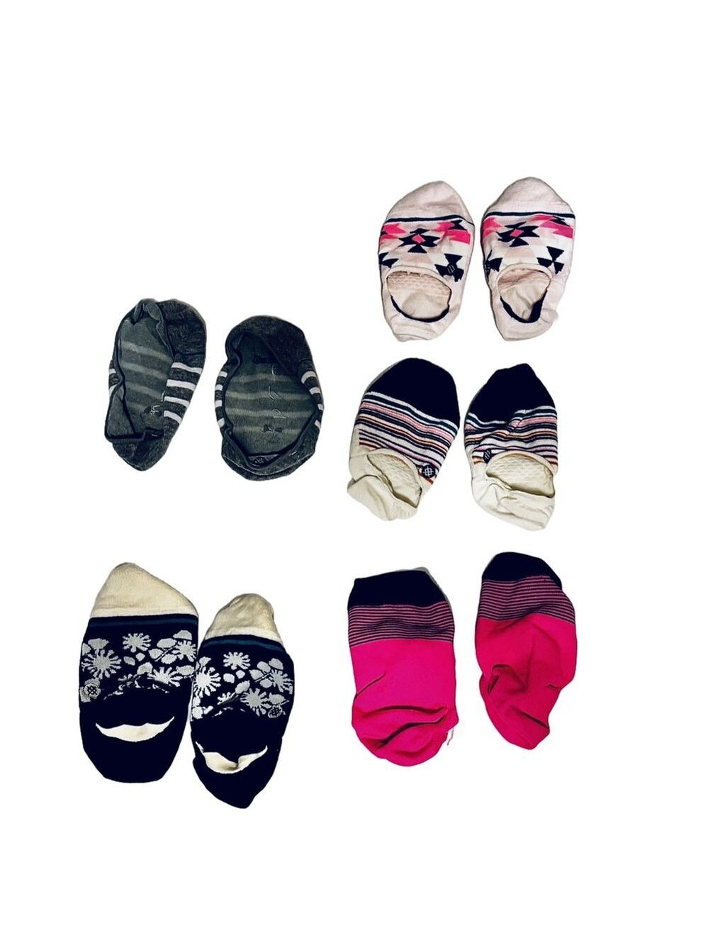 NEW Stance and Adidas Pink Black Gray and White Liner No Show Sock Bundle - Picture 13 of 14